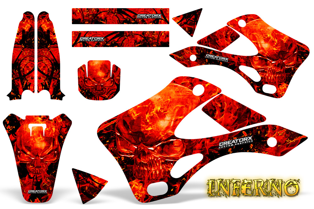 Kawasaki KX 250 99-02 Graphics Kit Inferno Red